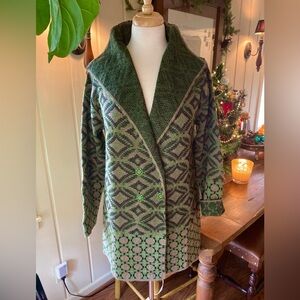 NWOT SOL Peruvian Double Breasted Sweater Large